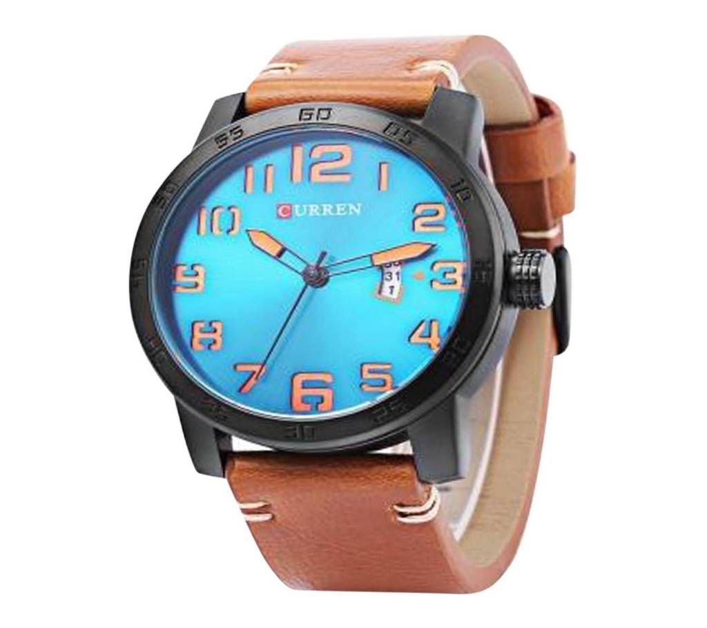 CURREN 8254 Leather Analog Watch for Men