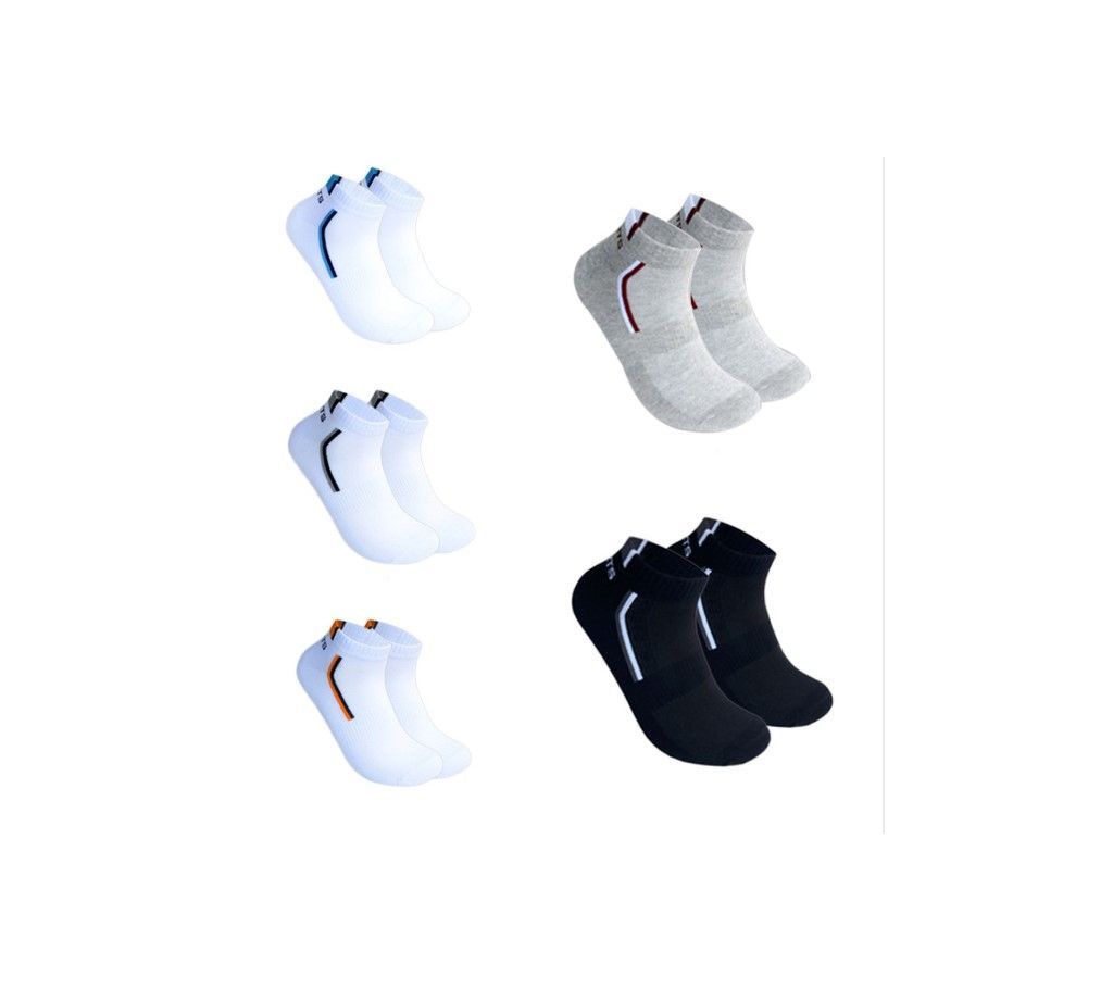 5 pairs (1 Set)  Men Adults Ankle Breathable Cotton Spring Summer Socks 