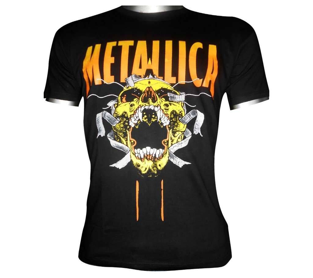 Half Sleeve Cotton Metallica T shirt For Men 