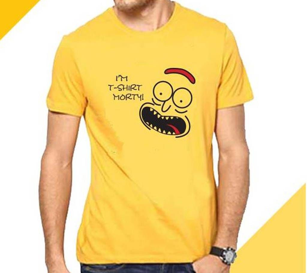 Mens Morty Cotton Round Neck  t-shirt