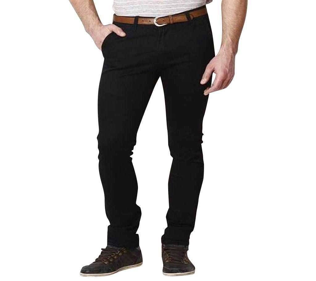 Stretched Black Denim Jeans Pant for Men