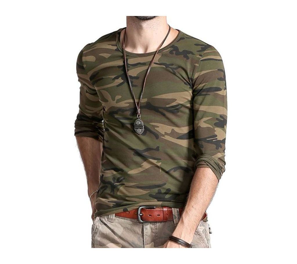 Army Printed Cotton T-shirt For Men