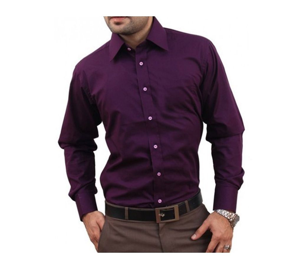Men Formal Shirt - Purple