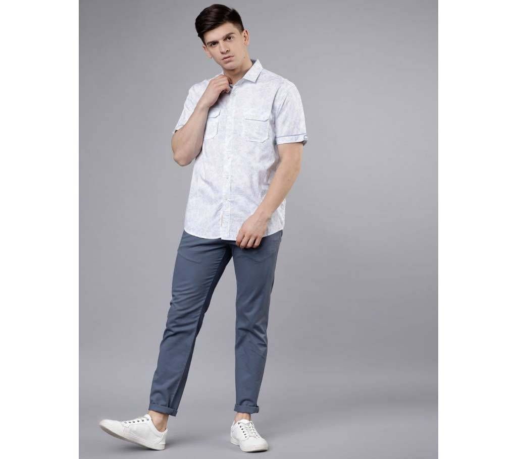 Men Twill Gabardine Slim Fit High Fabric