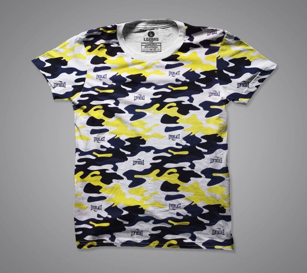 Half Sleeve Cotton T shirt-CAMOUFLAGE