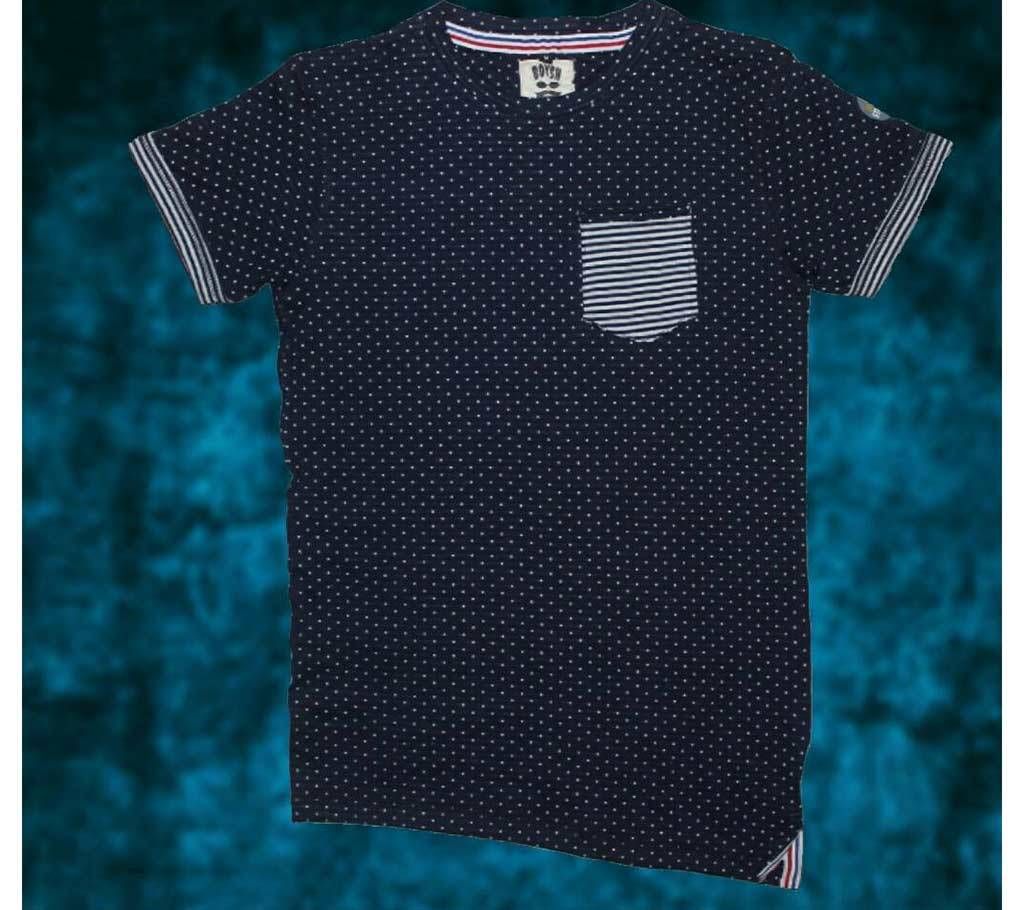 BOYSH Angle Pattern Double Layer Cotton T-shirt