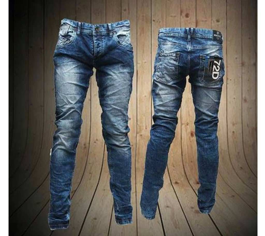 Semi-Narrow Skin Jeans For Men
