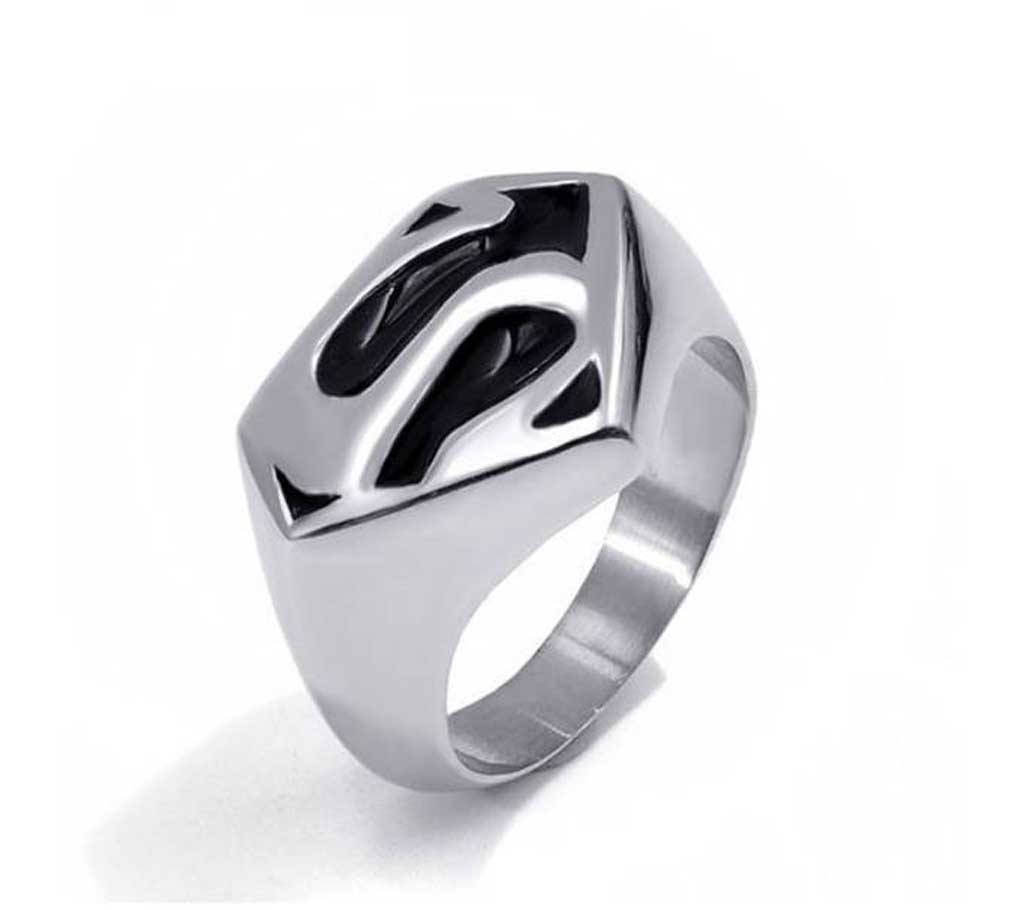 Stainless Steel Superman Ring S triangle