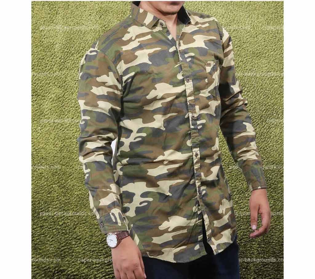Full Sleeve ARMY Cotton SHIRT For Men
