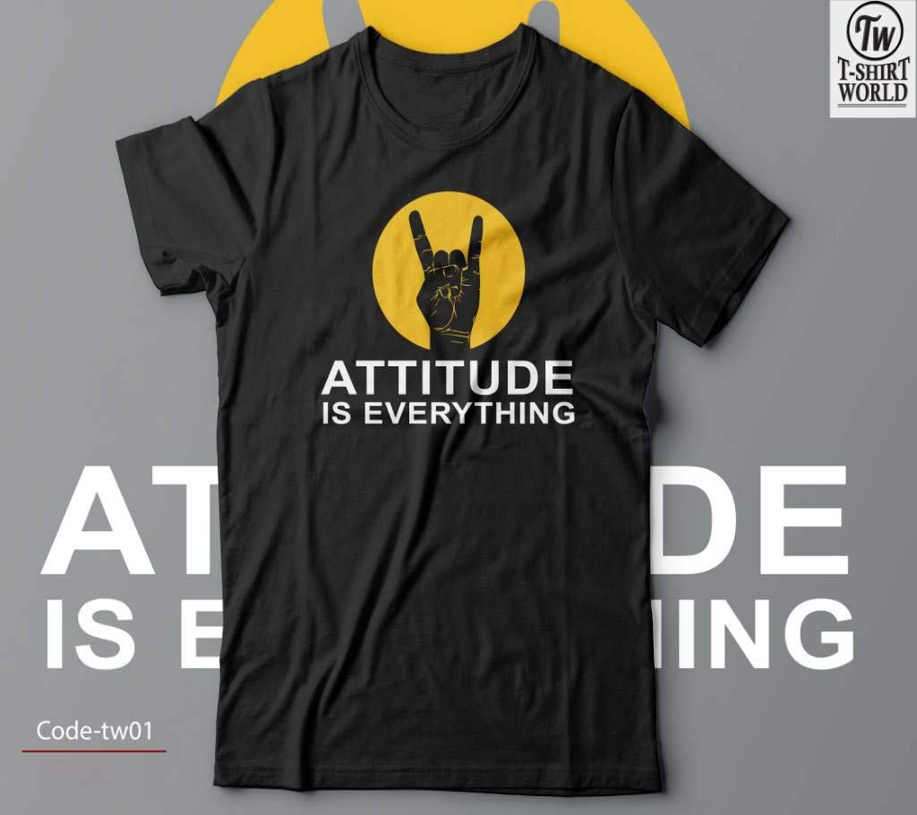 Attitude Mens Cotton T-Shirt