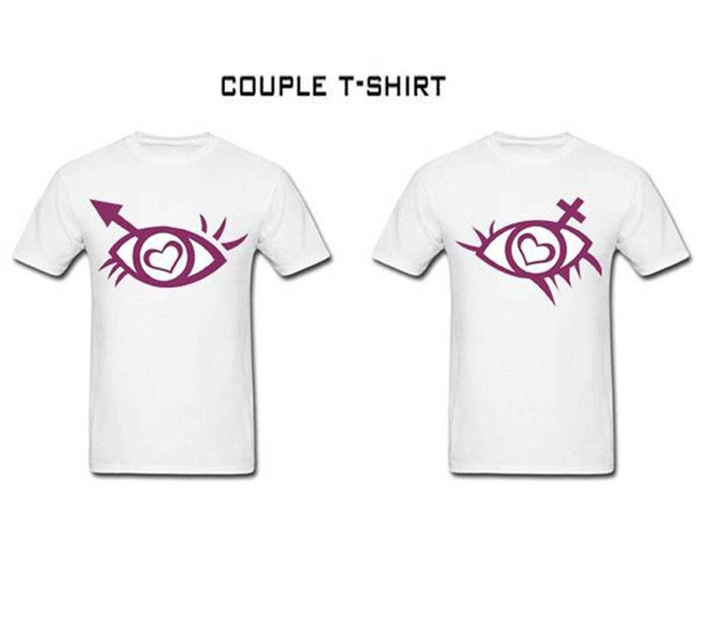 Couple Half Sleeve Cotton T-Shirt