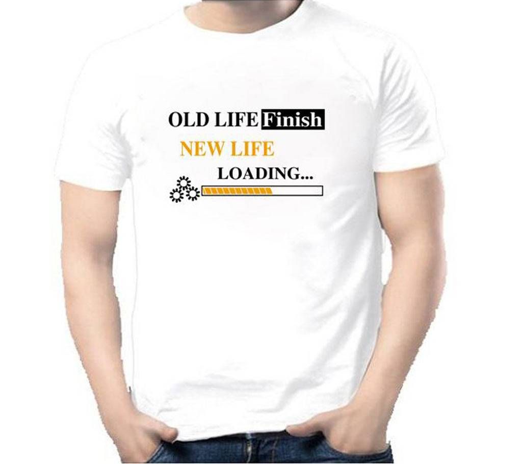 New Life Loading Gents Half Sleeve Cotton T-Shirt