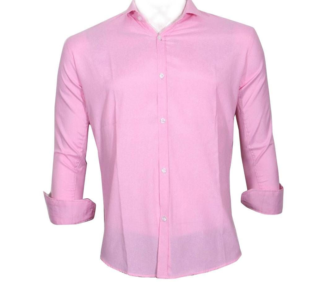 Pink Full Sleeve Casual Shirt for Men