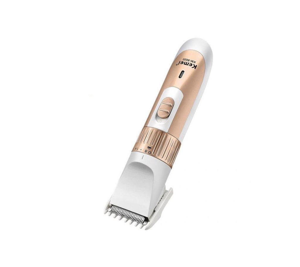 Kemei KM-9020 Professional Trimmer - White and Gold