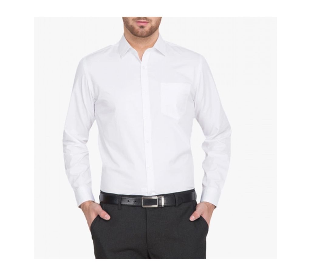 White Full Sleeve Formal Shirt