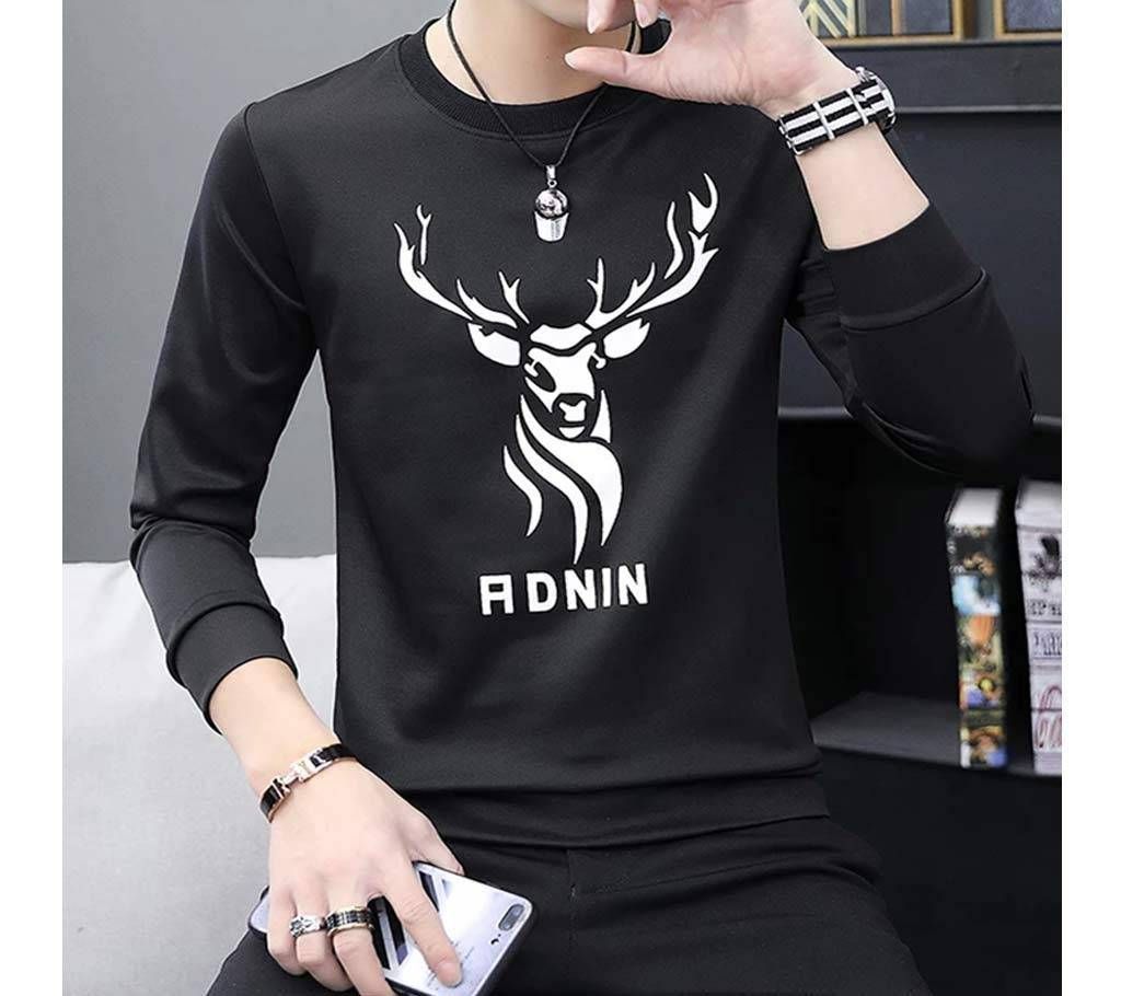 Polyestar Full Sleeve T-Shirt for Me Black