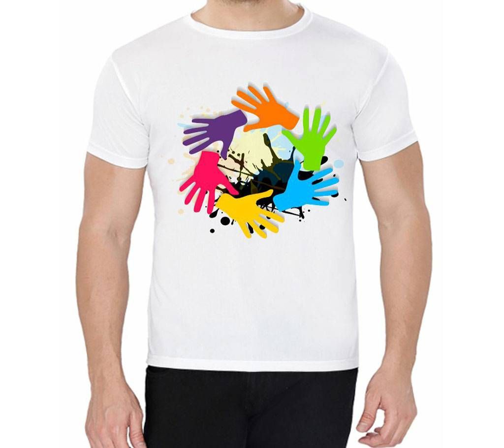 Hand Half - Sleeve T-shirt For Men