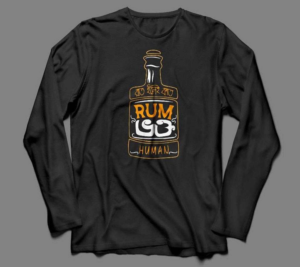 Rat Holei Kat BLACK LONG SLEEVE COTTON TSHIRT FOR MEN
