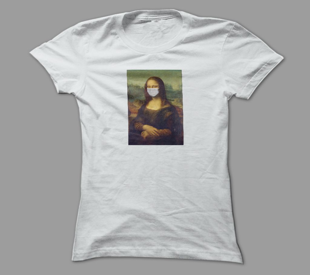 Monalisa White Polyester T-Shirt