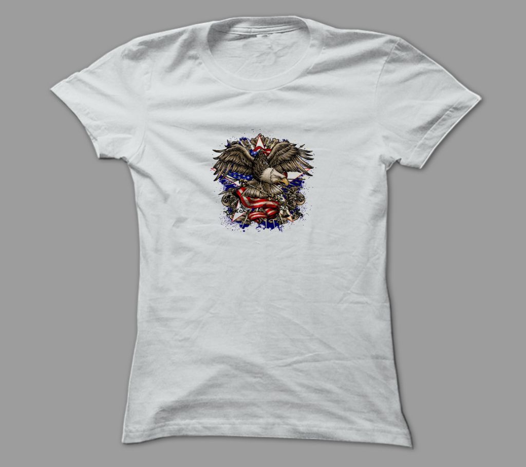American Eagle White Polyester T-Shirt