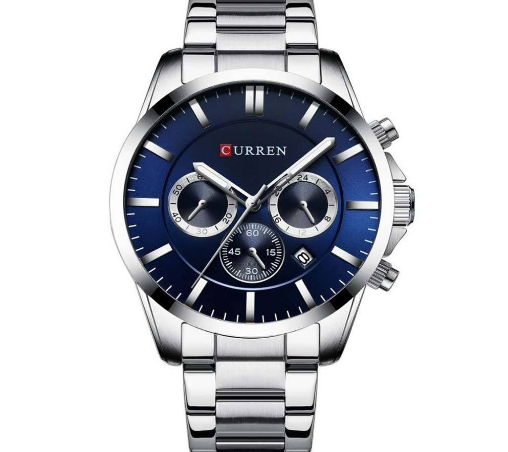 CURREN 8358 Chronograph Silver WATCH FOR MEN