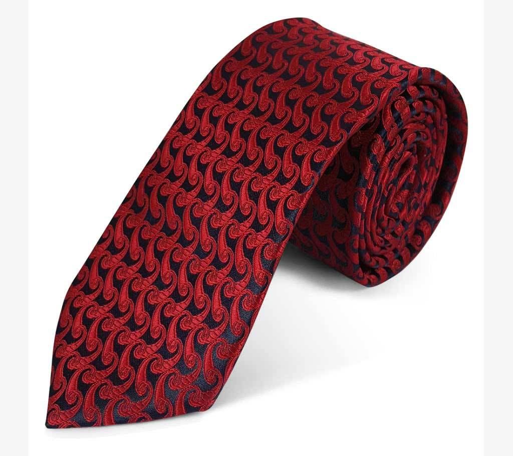 Elegant Maroon Silk Tie - 0189TIE