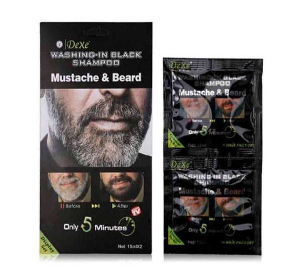 Dexe Washing In Black Moustacrdhe & Beard
