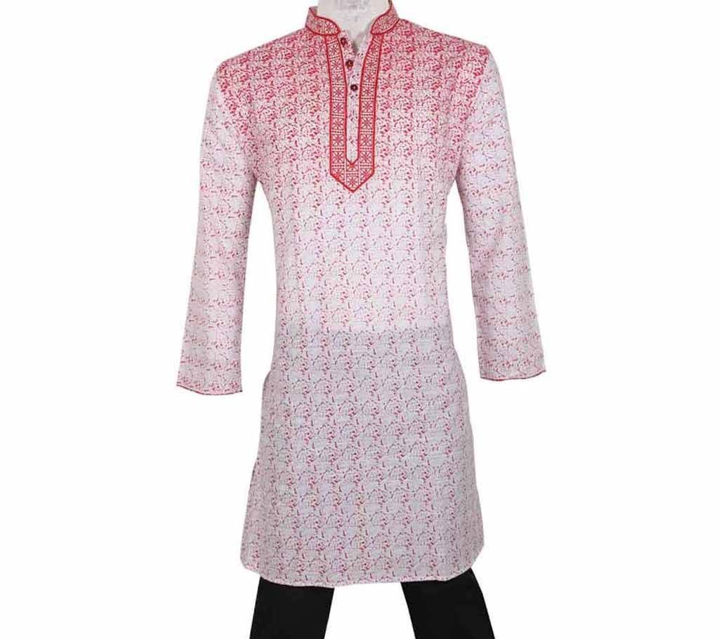 Boishakhi Gents Semi Long Cotton Panjabi