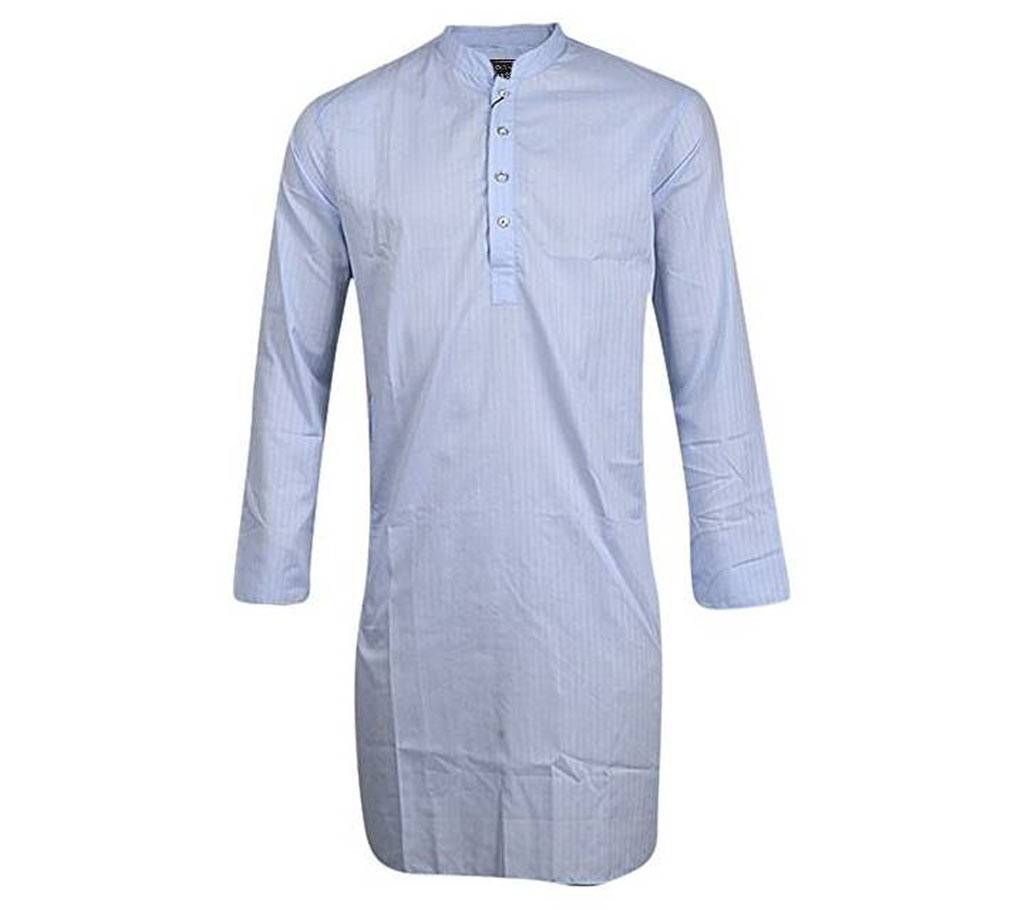 Sky Blue Cotton Short Panjabi for Men