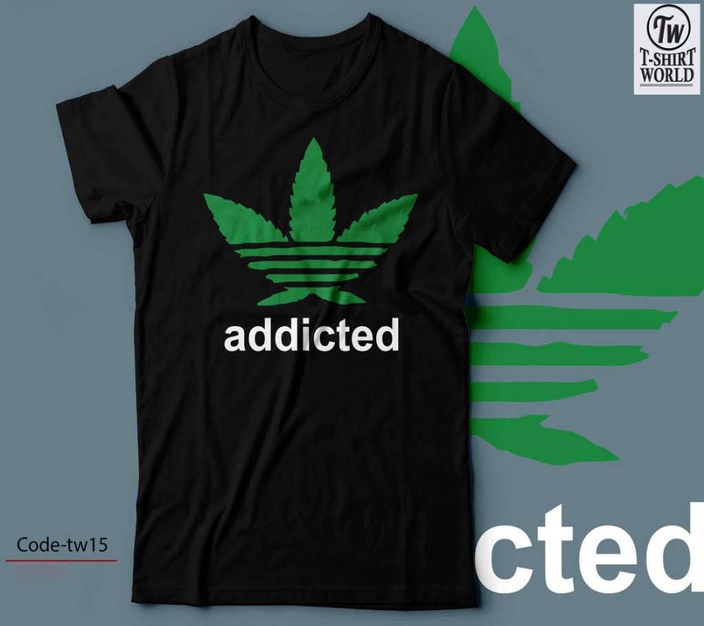 Addicted Mens Cotton T-Shirt