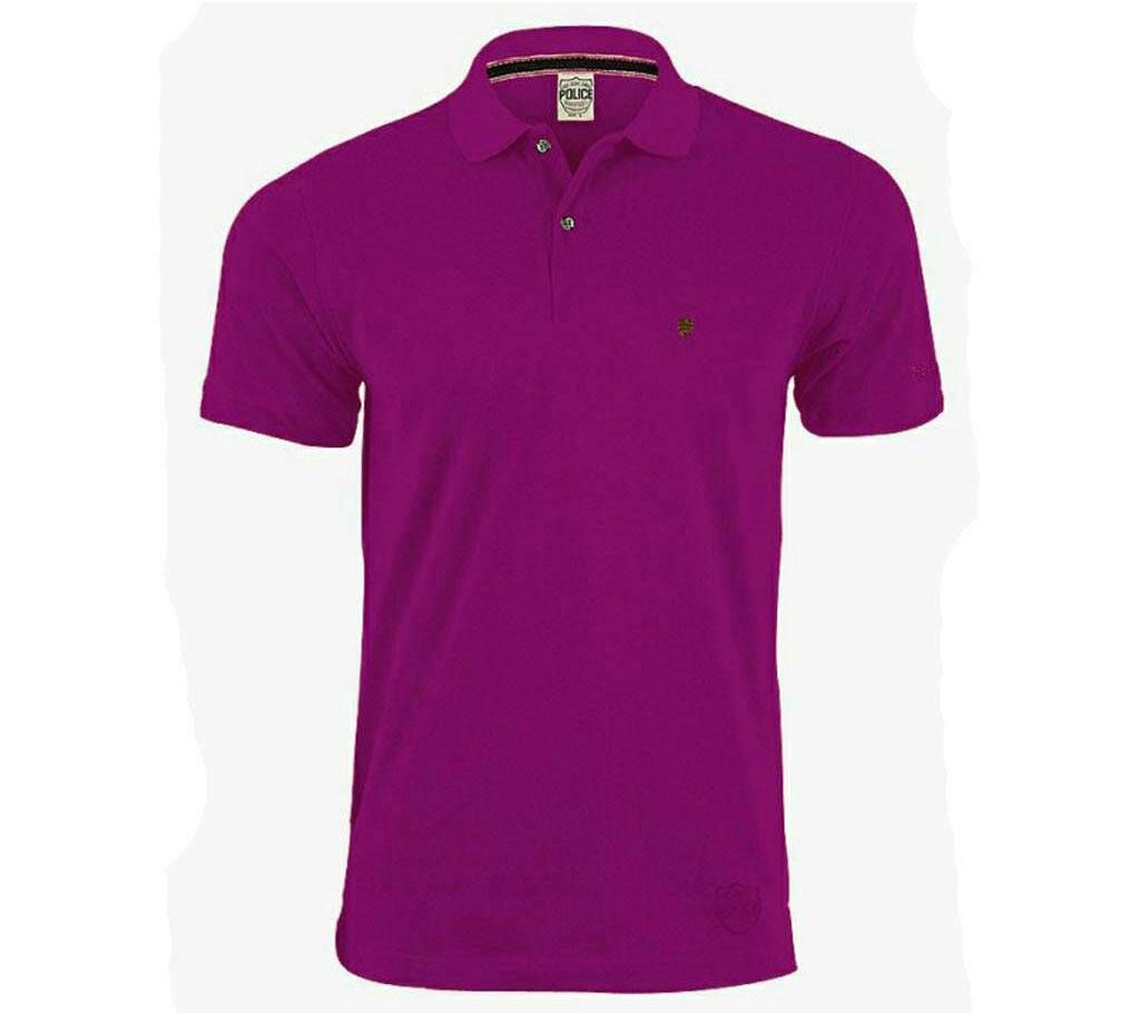 Meanz solid color polo shirt