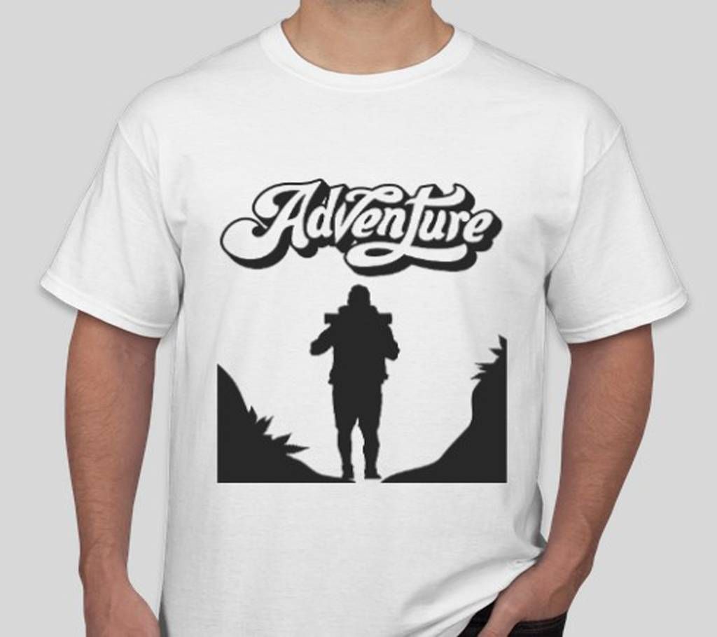 Adventure- Half Sleeve Cotton T-Shirt For Men