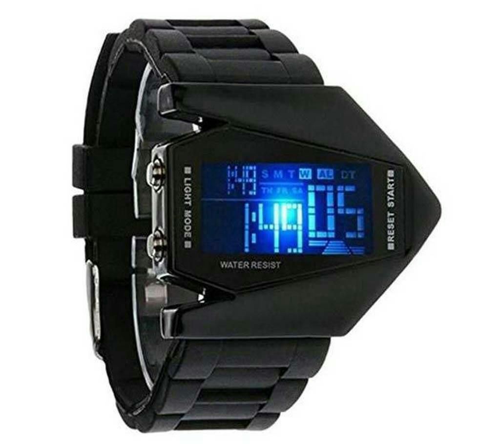 Digital LED Wristwatch - Black 