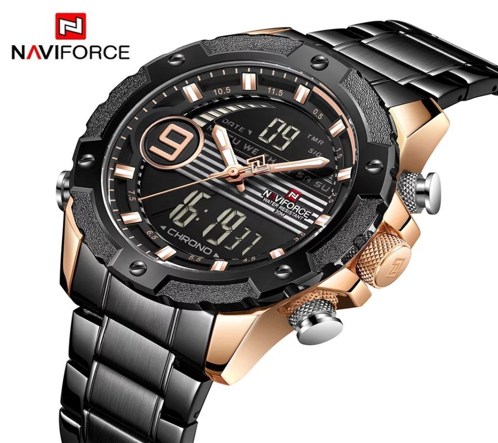 Naviforce 9146 Fashion & Casual Stemless Steel Watch For Men-Naviforce watch