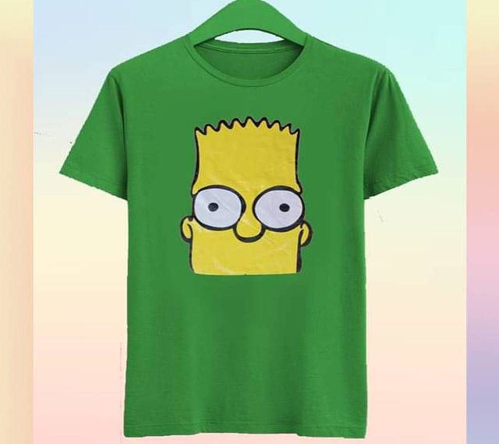 Greeen Simpson Half Sleeve Cotton T Shirt For Men 
