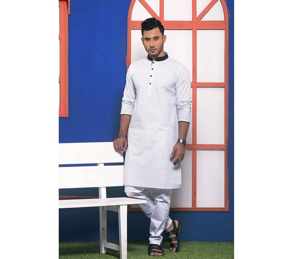 Menz Cotton Semi Long Panjabi - 5