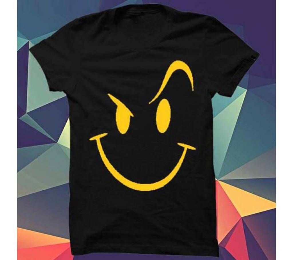 Half Sleeve Cotton T Shirt For Men - Black 