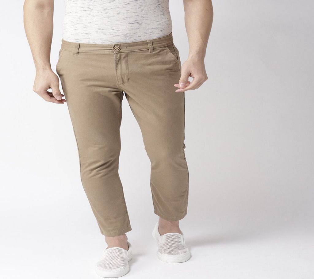 Ecru Brown Skinny Gabardine Pant