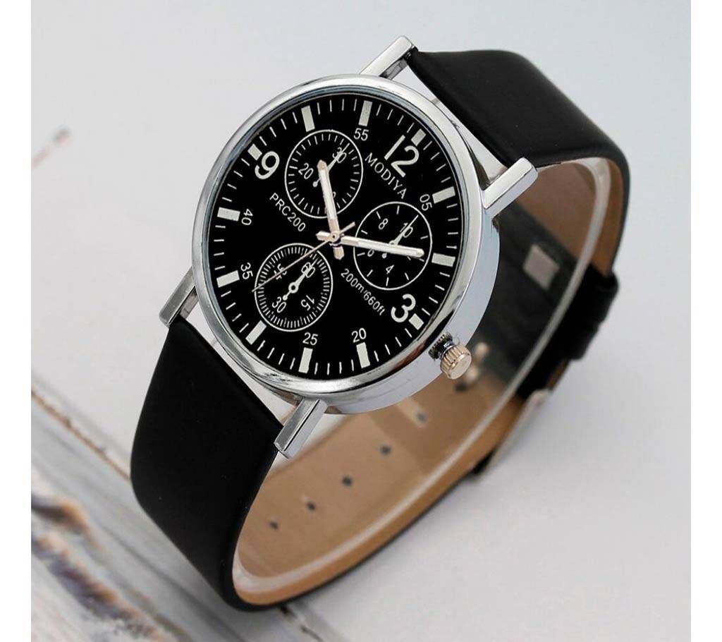 Mens Watch with Black Leather Strap LGX71226911