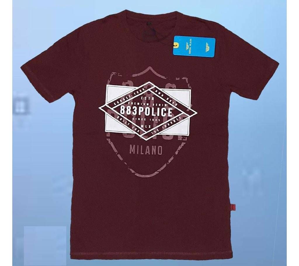 Rubber Print Cotton T-Shirt - 16 - AGF