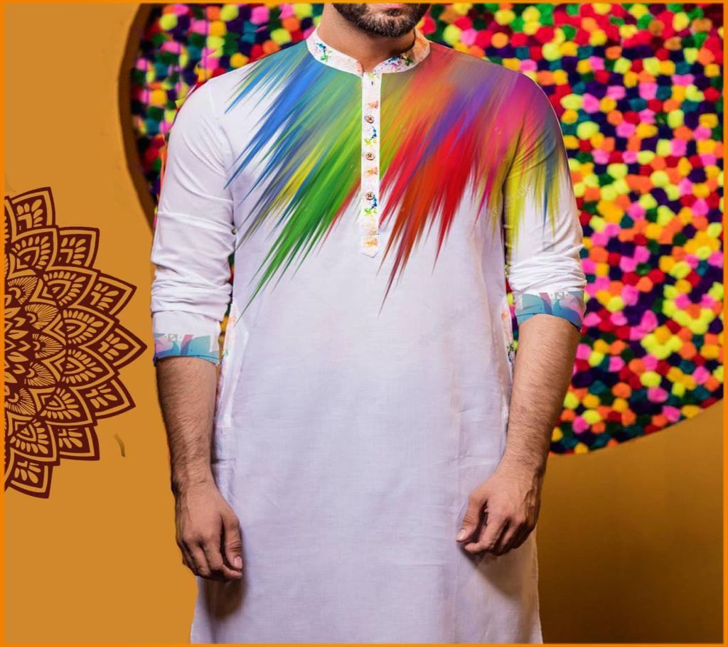Fashionable Colorful Panjabi