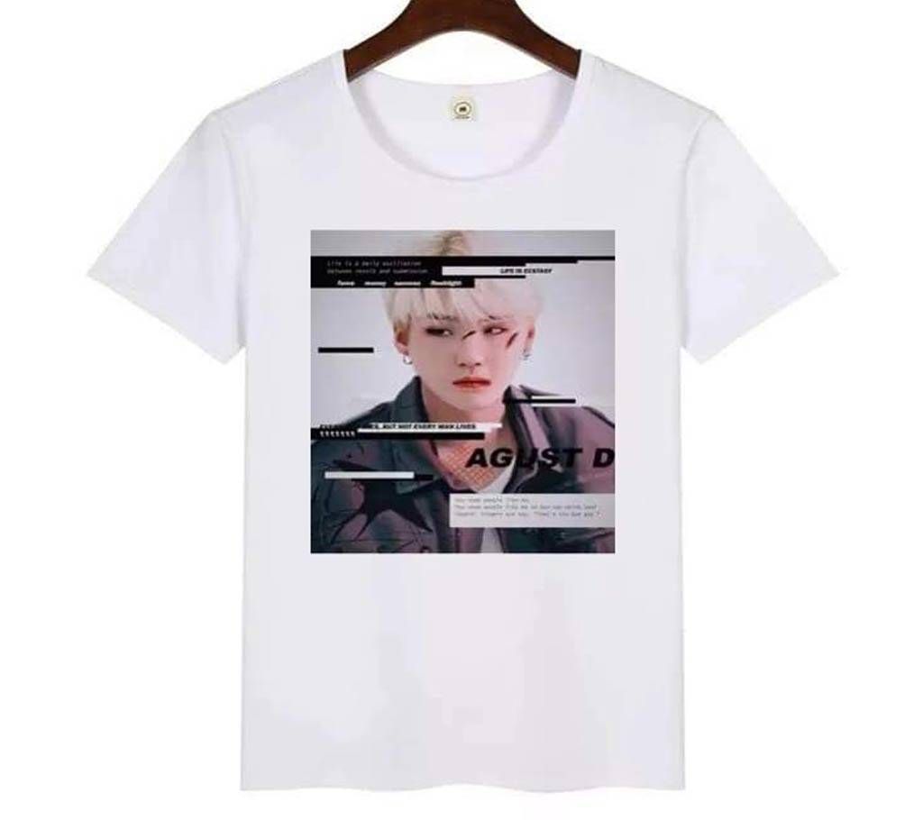 Half Sleeve Cotton Tshirt For Women - White