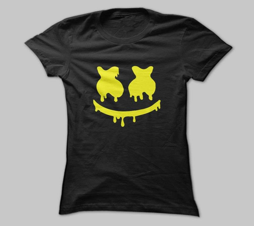 MARSHMALLOW BLACK COTTON TSHIRT FOR MEN
