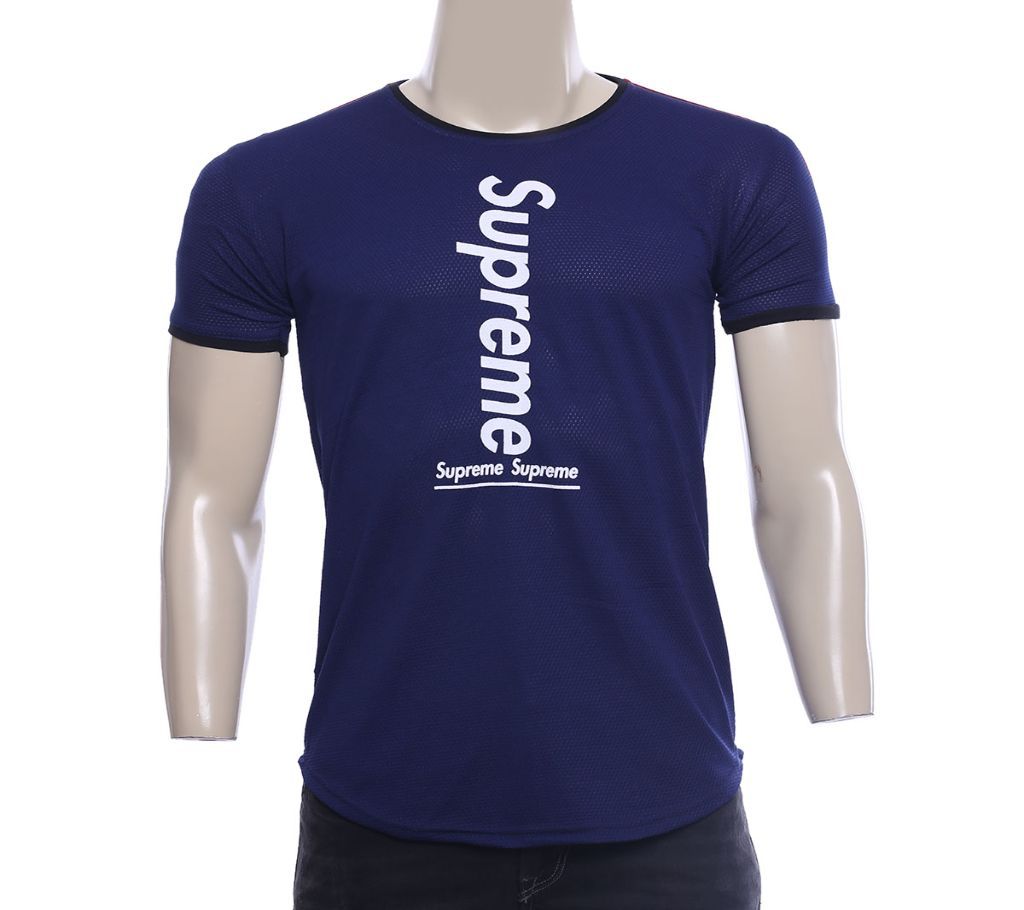 Universe Half Sleeve Comfortable T-Shirt for man-navy blue