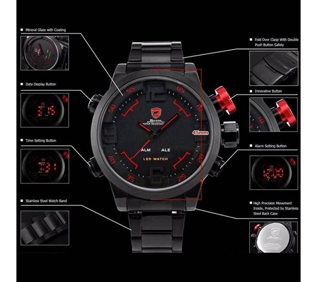 SHARK ANALOG DIGITAL SPORT WATCH