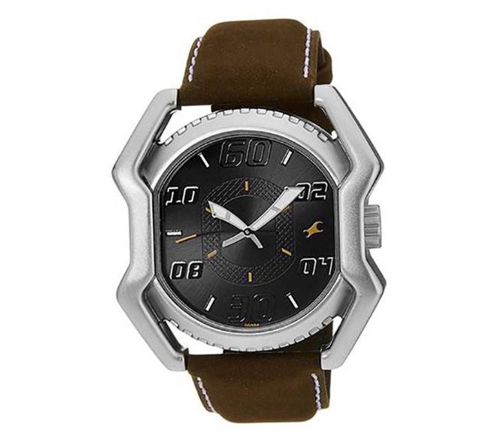 Fastrack 3112SSA - Olive Leather Watch for Men
