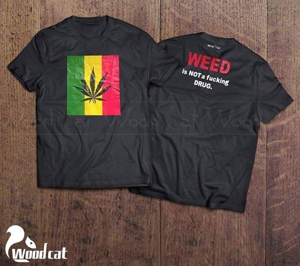 Weed Half Sleeve T-Shirt For Men