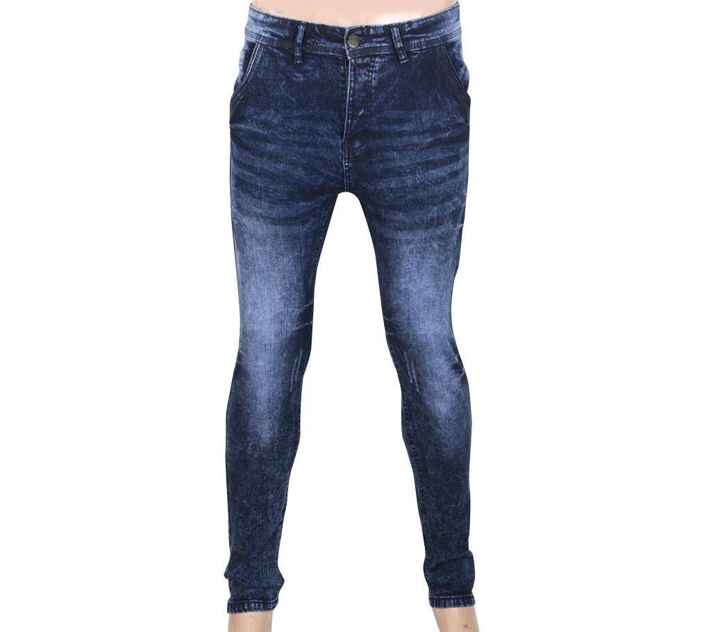 Blue Cotton Tawal Wash Jeans For men