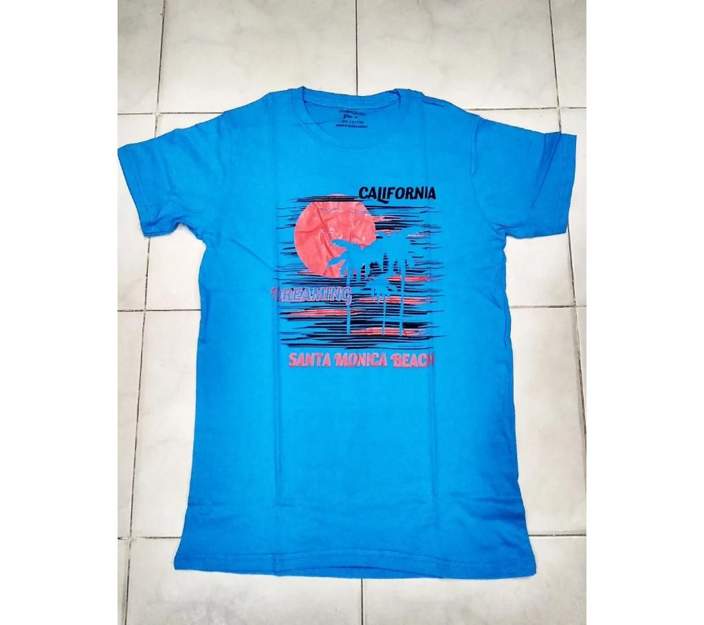 Men's Half Sleeve Text Printed Cotton T-Shirt 