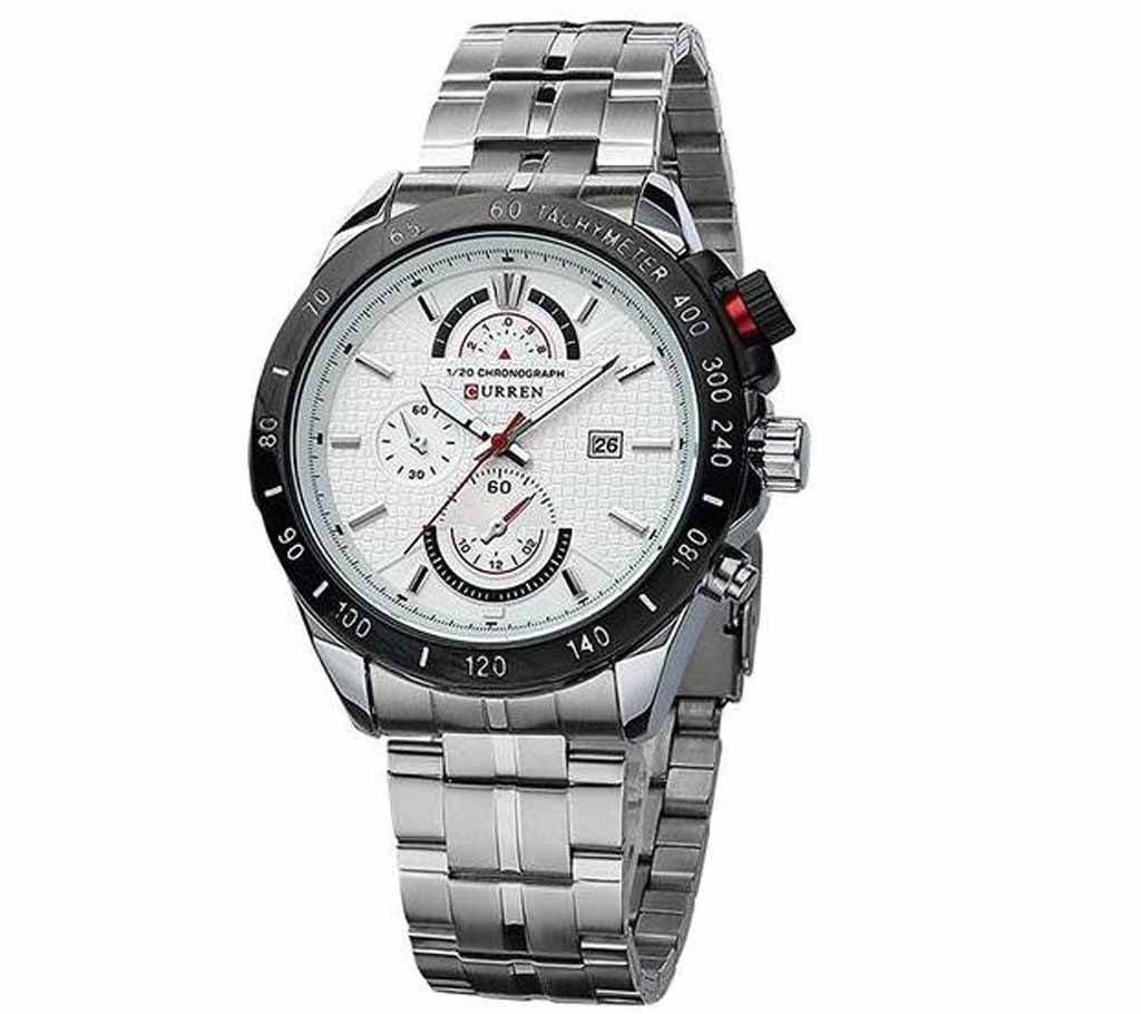 CURREN 8148 Silver Stainless Steel Analog Watch